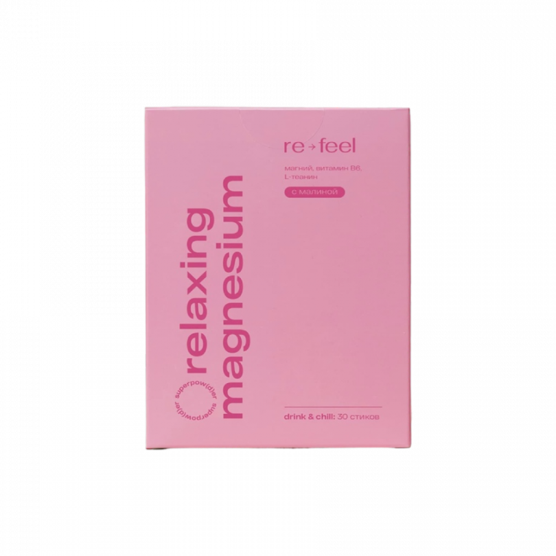 Морской магний с малиной в стиках ReFeel, 129 гр